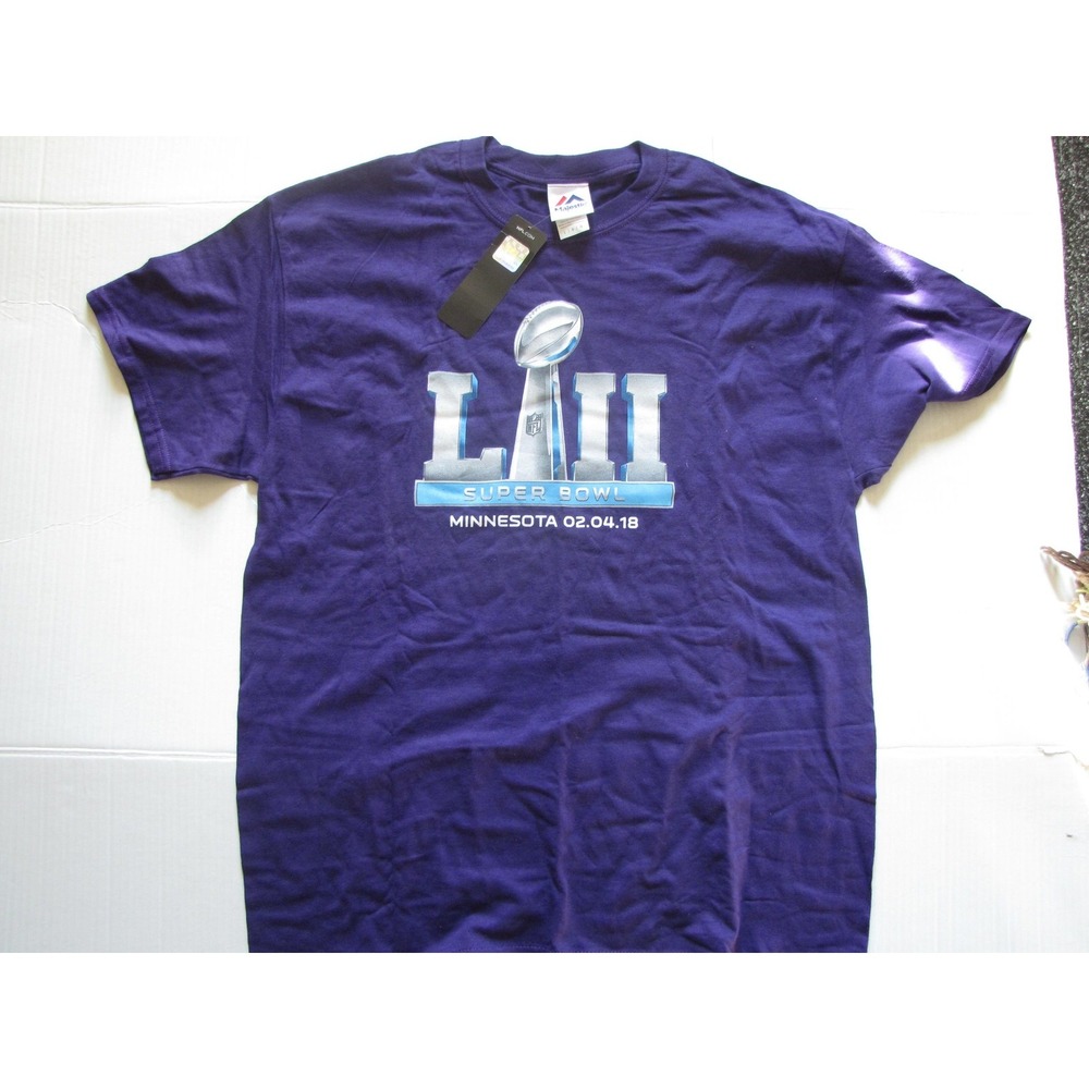 Super Bowl LII Shirt Mens Large Purple Minnesota 02.04.18 NFL Football‎ 2018